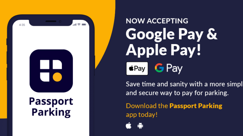 Google Pay and Apple Pay Now Accepted in Passport Parking App