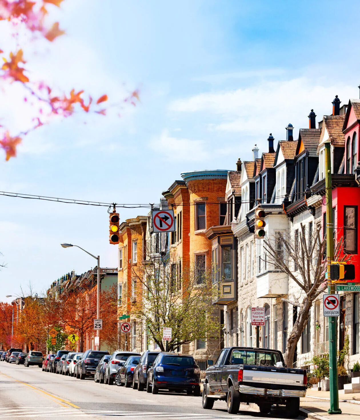 hero image featuring cars parallel parked